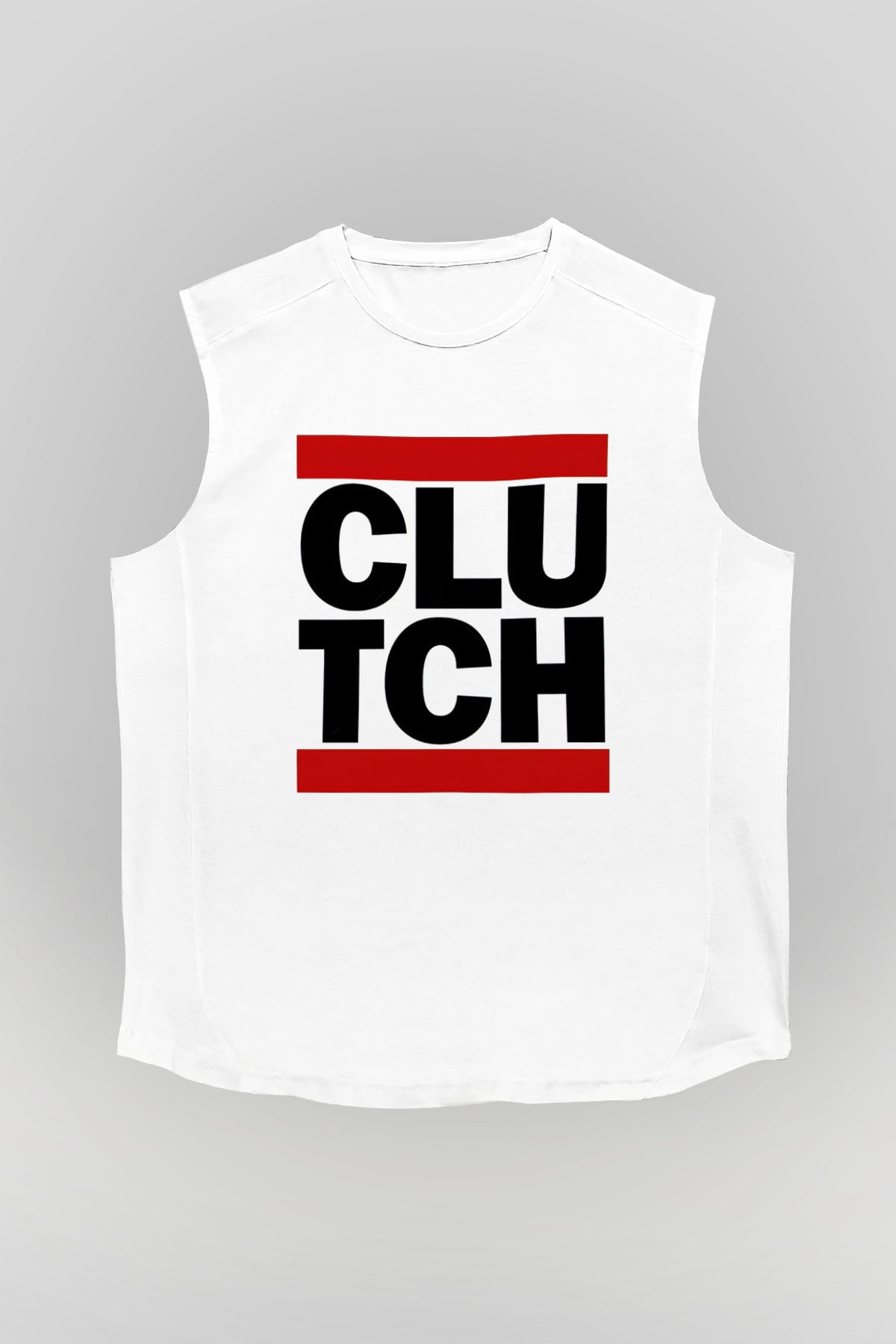 Clutch Beyaz Unisex Kolsuz Tişört
