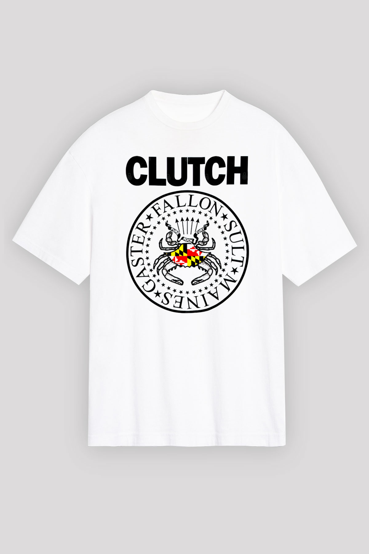 Clutch Beyaz Oversize Tişört Oversize T-shirt - TişörtFabrikası