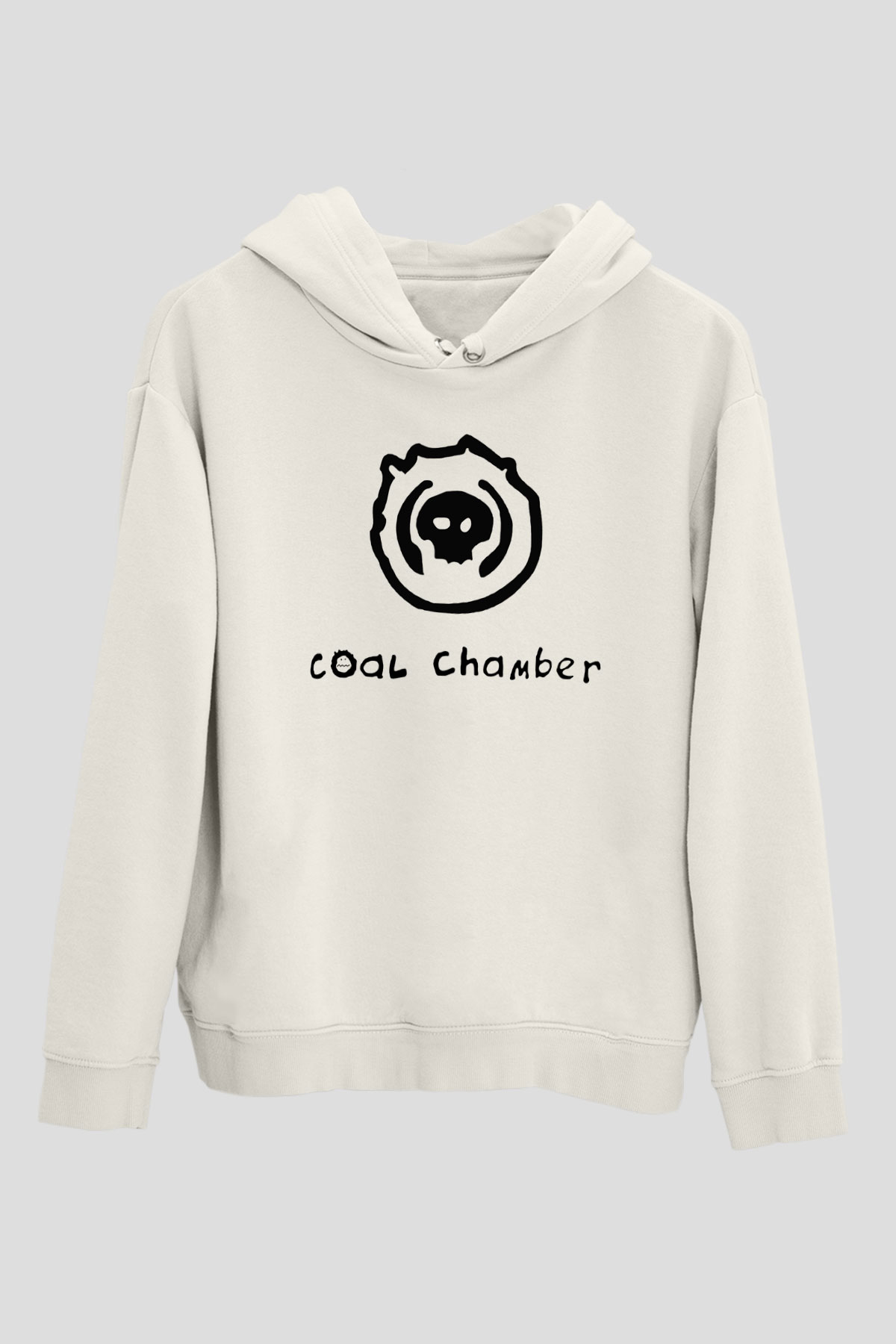 Coal Chamber Beyaz Unisex Kapşonlu Sweatshirt