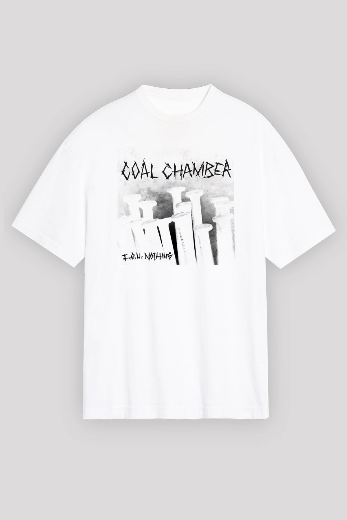 Coal Chamber Beyaz Unisex Oversize Tişört T-Shirt