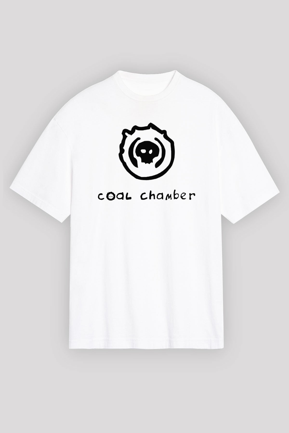 Coal Chamber Beyaz Unisex Oversize Tişört T-Shirt