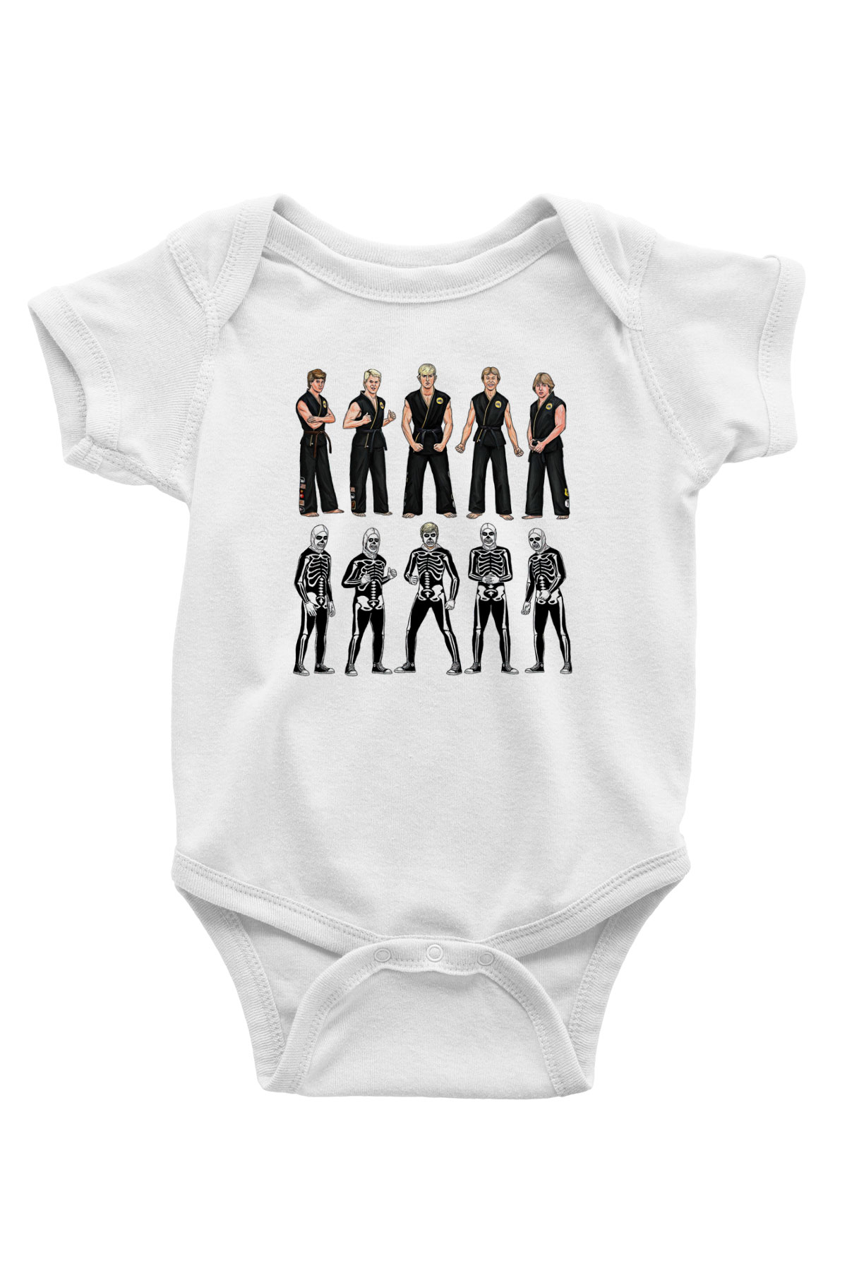 Cobra Kai Baskılı Beyaz Unisex Bebek Body - Zıbın