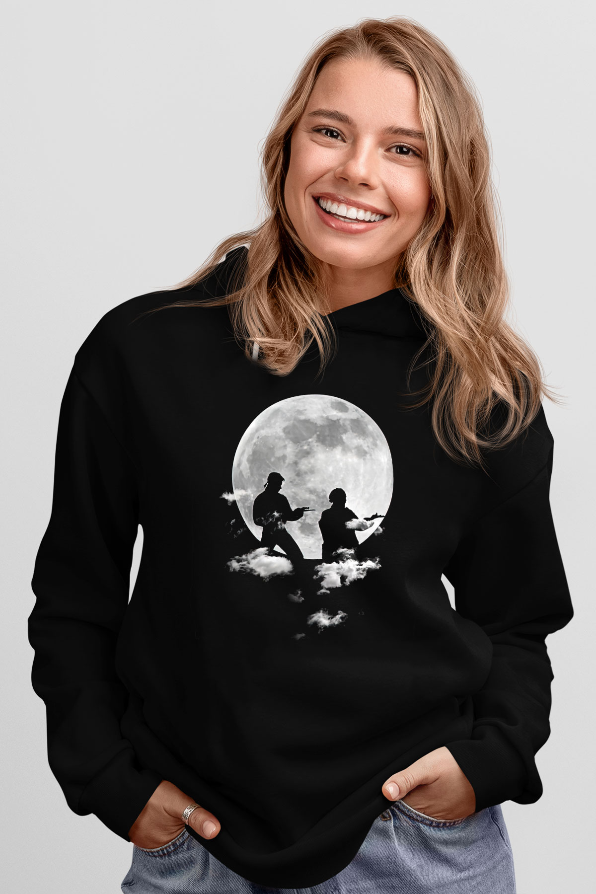 Cobra Kai Baskılı Unisex Siyah Hoodie