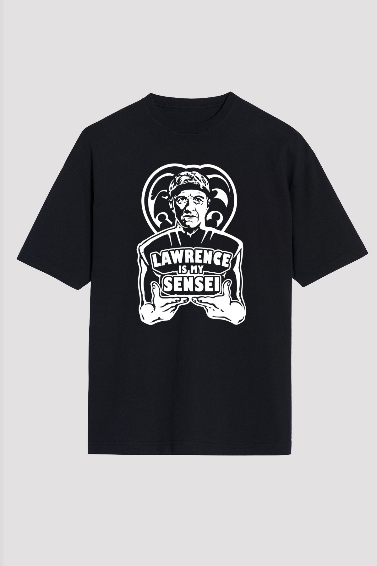 Cobra Kai Baskılı Unisex Siyah Oversize Tişört - Tshirt