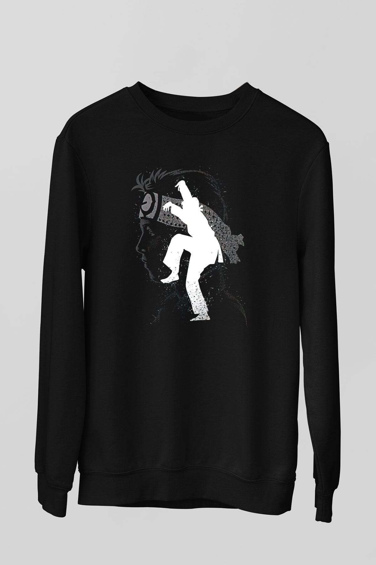 Cobra Kai Baskılı Unisex Siyah Sweatshirt