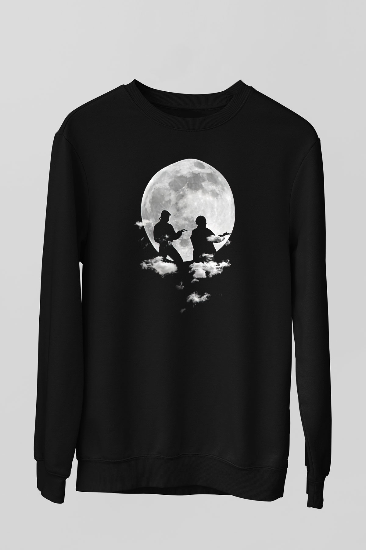 Cobra Kai Baskılı Unisex Siyah Sweatshirt