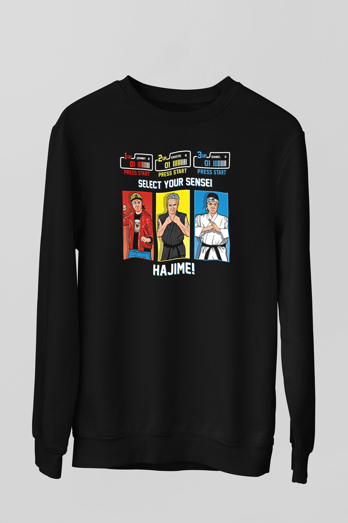 Cobra Kai Baskılı Unisex Siyah Sweatshirt