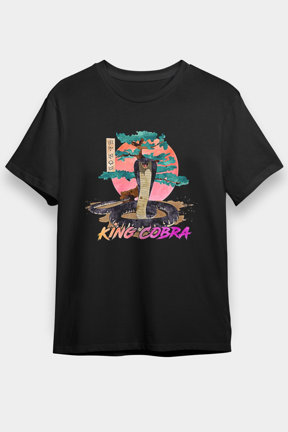Cobra Kai Baskılı Unisex Siyah Tişört - Tshirt