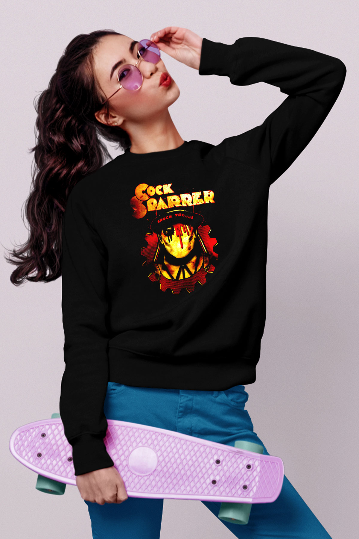 Cock Sparrer Siyah Unisex Sweatshirt