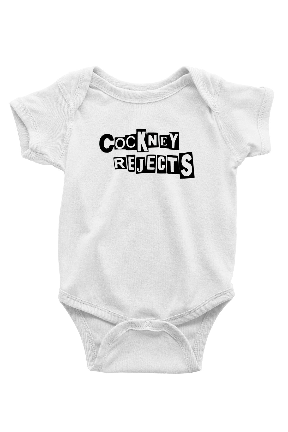 Cockney Rejects Baskılı Beyaz Unisex Bebek Body - Zıbın