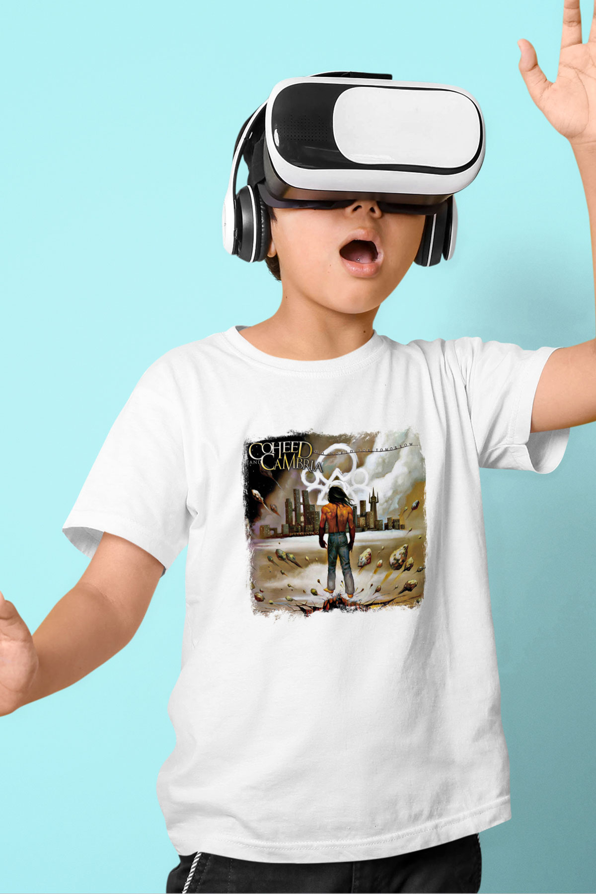 Coheed and Cambria Baskılı Unisex Beyaz Çocuk Tişört