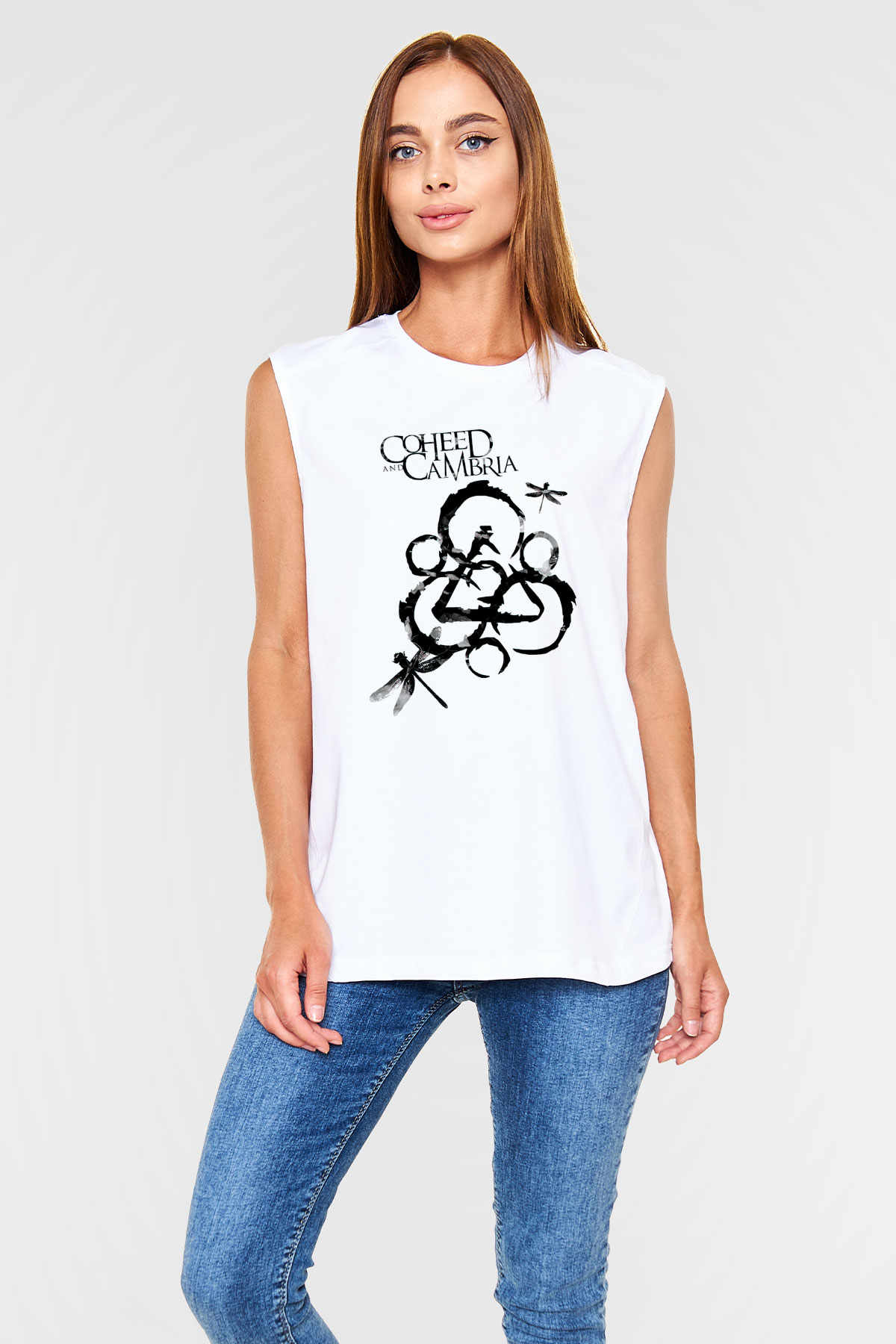 Coheed and Cambria Beyaz Unisex Kolsuz Tişört
