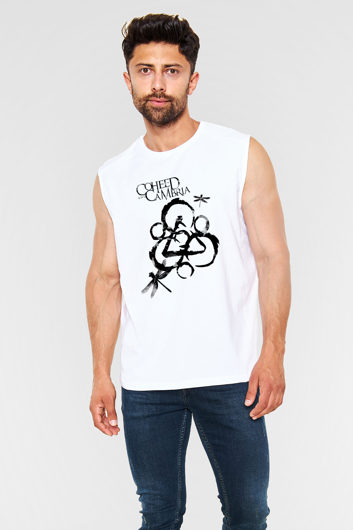 Coheed and Cambria Beyaz Unisex Kolsuz Tişört