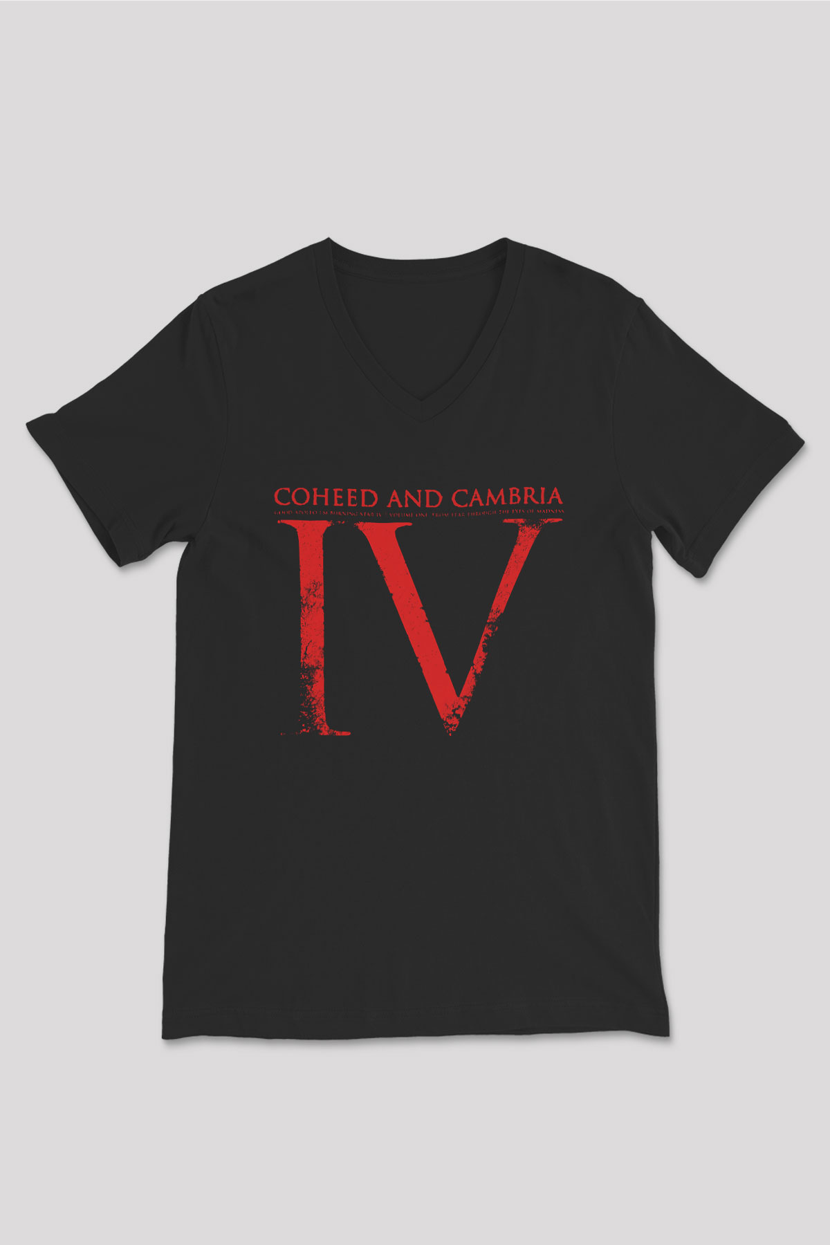 Coheed and Cambria Siyah Unisex V Yaka Tişört T-Shirt