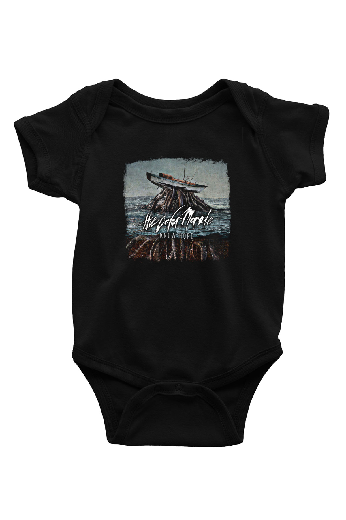 Color Morale Baskılı Unisex Siyah Bebek Body - Zıbın