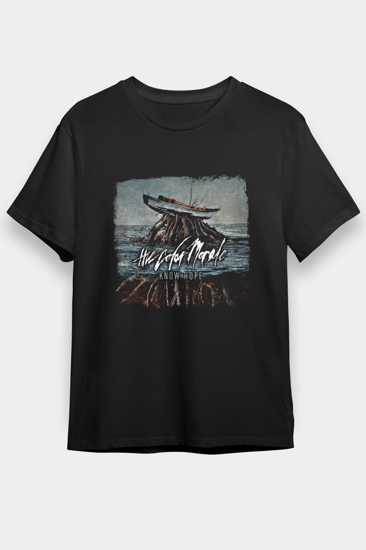 Color Morale Baskılı Unisex Siyah Tişört