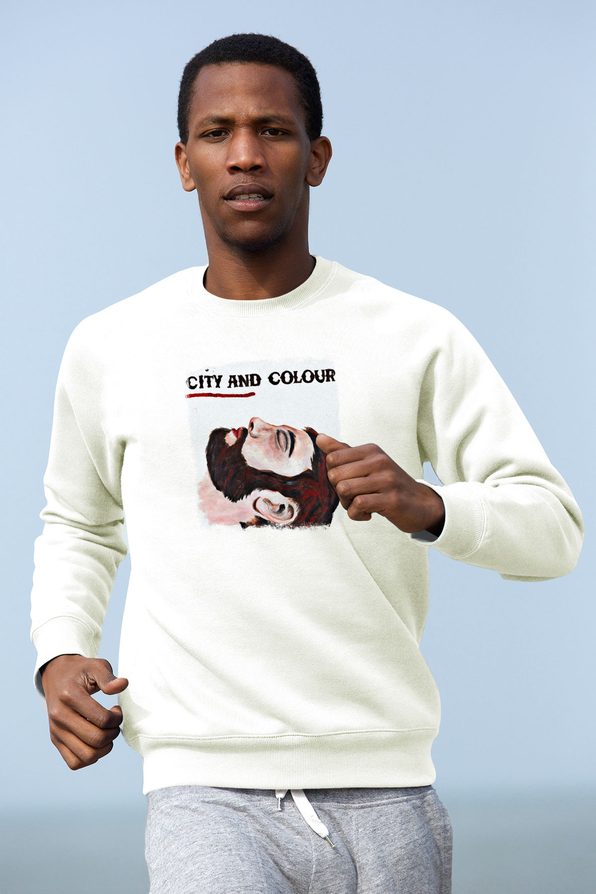 Color of Violence Baskılı Unisex Beyaz Sweatshirt