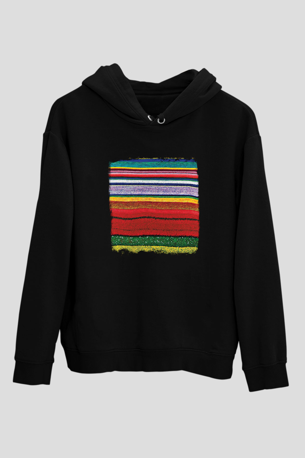 Color of Violence Baskılı Unisex Siyah Hoodie