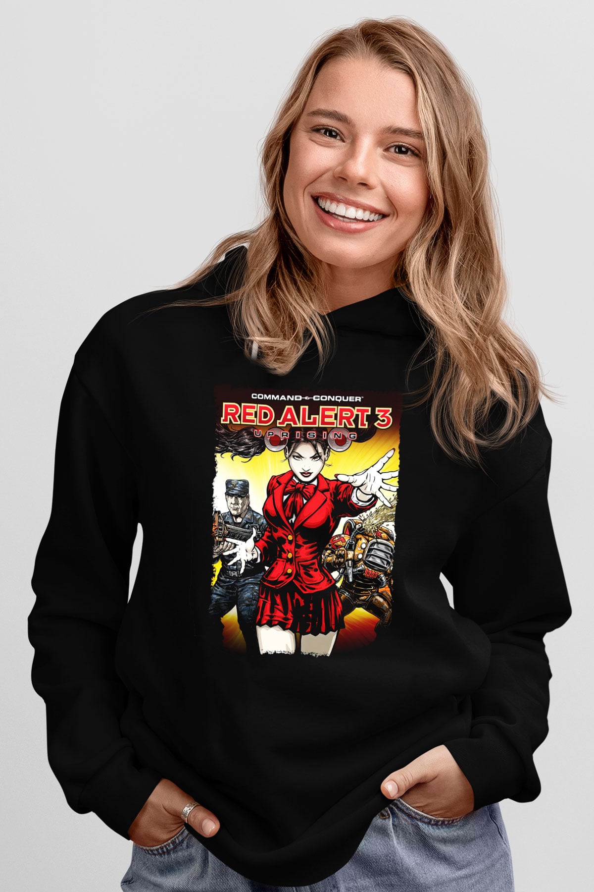 Command and Conquer Siyah Unisex Hoodie