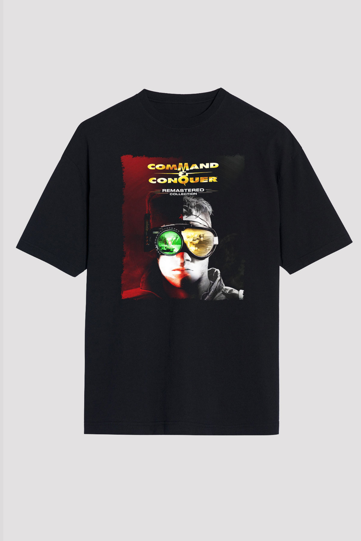 Command and Conquer Siyah Oversize Tişört Oversize T-shirt