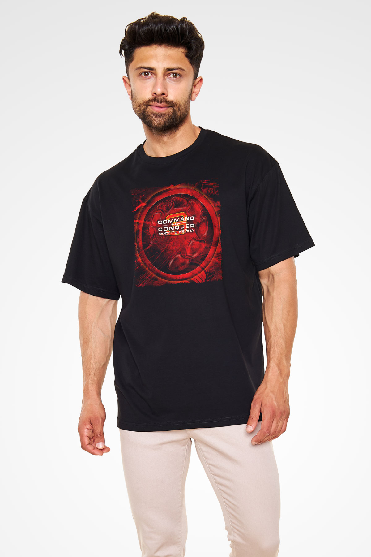 Command and Conquer Siyah Oversize Tişört Oversize T-shirt