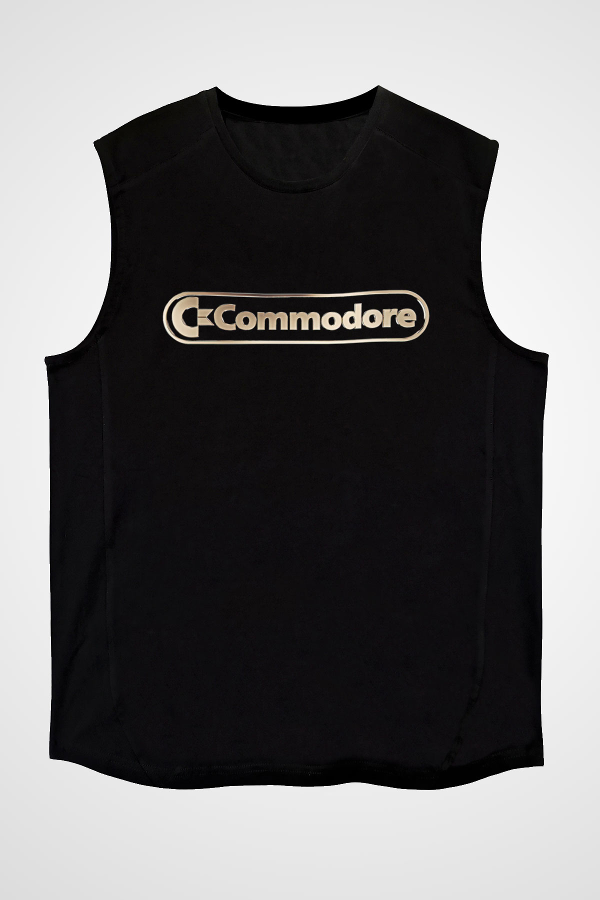 Commodore 64 Baskılı Unisex Siyah Kolsuz Tişört - Tshirt