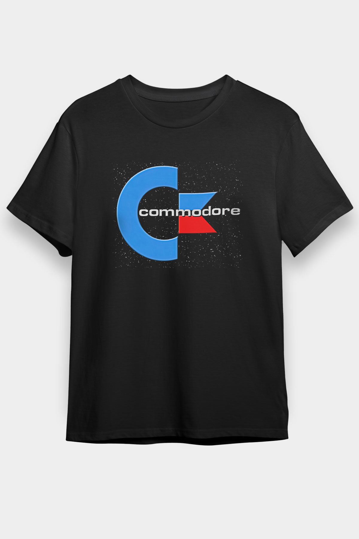 Commodore 64 Baskılı Unisex Siyah Tişört - Tshirt