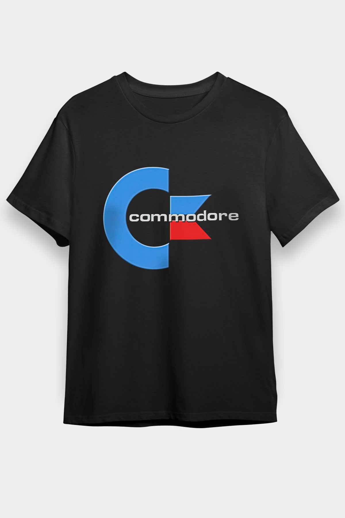 Commodore 64 Baskılı Unisex Siyah Tişört - Tshirt