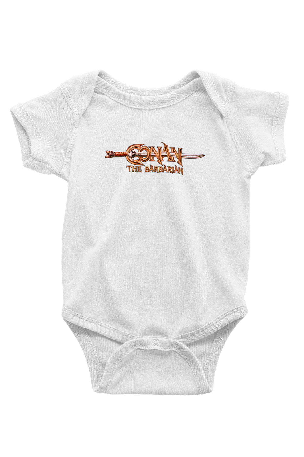 Conan the Barbarian Baskılı Beyaz Unisex Bebek Body - Zıbın