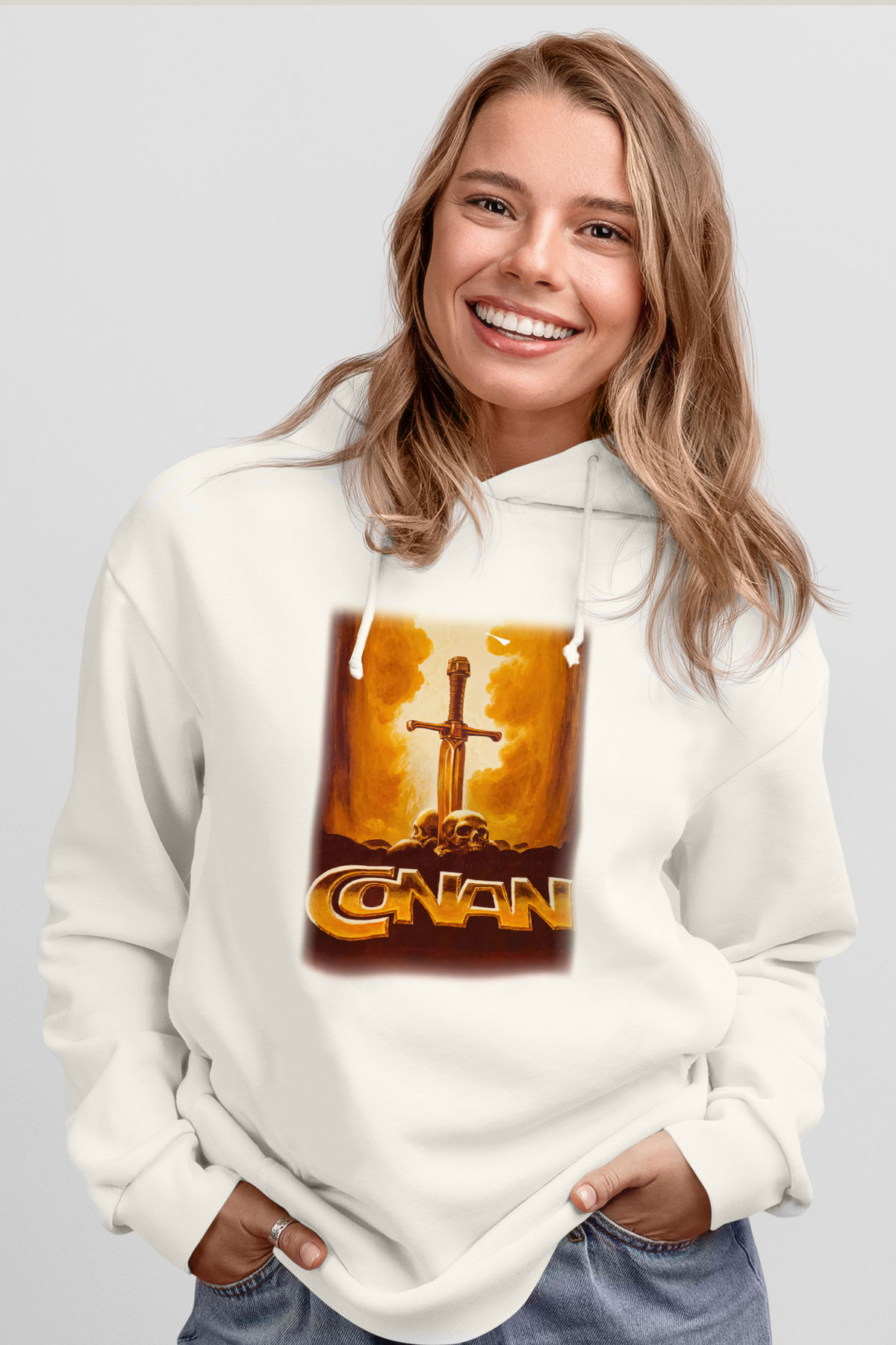 Conan the Barbarian Beyaz Unisex Hoodie