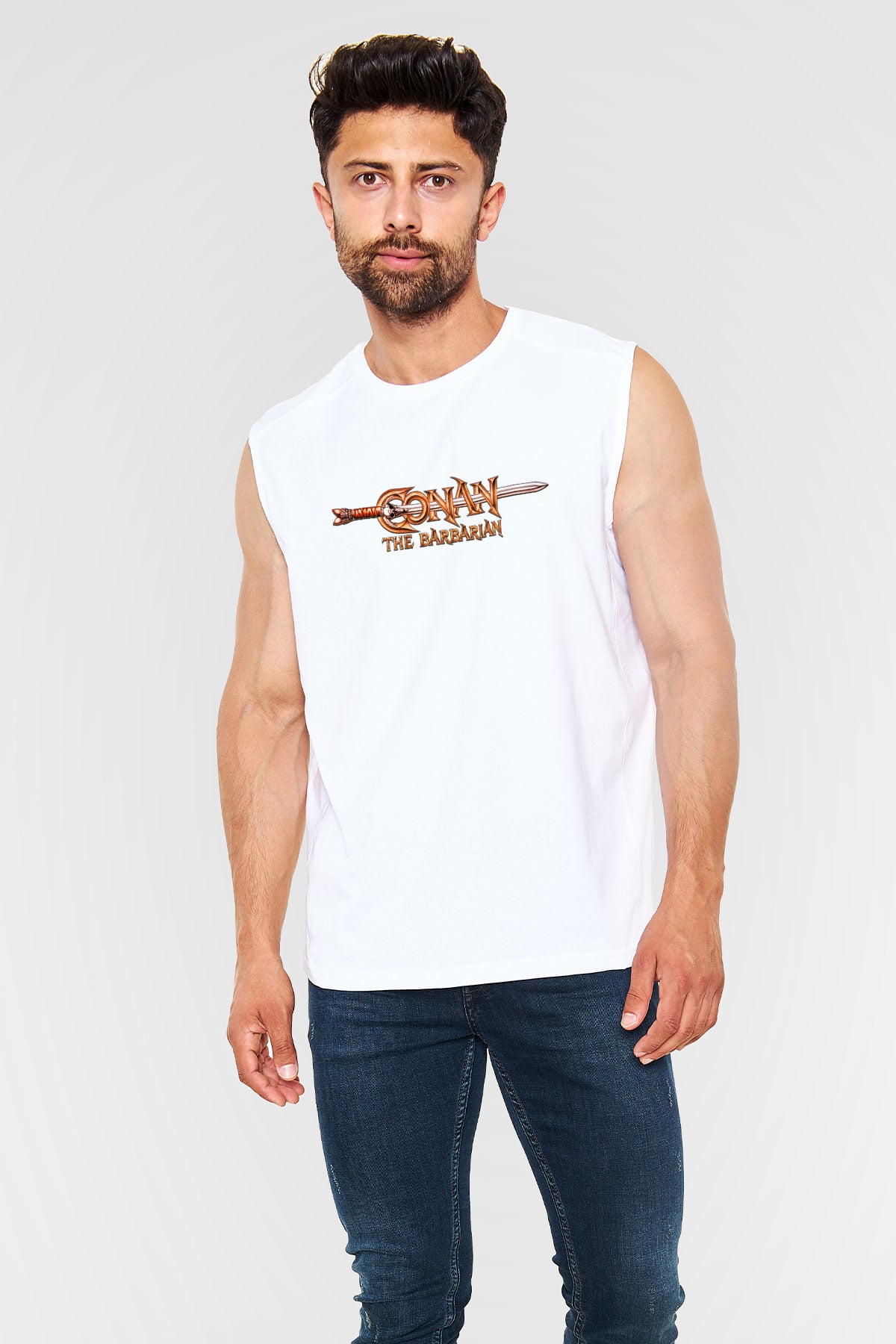 Conan the Barbarian Beyaz Unisex Kolsuz Tişört