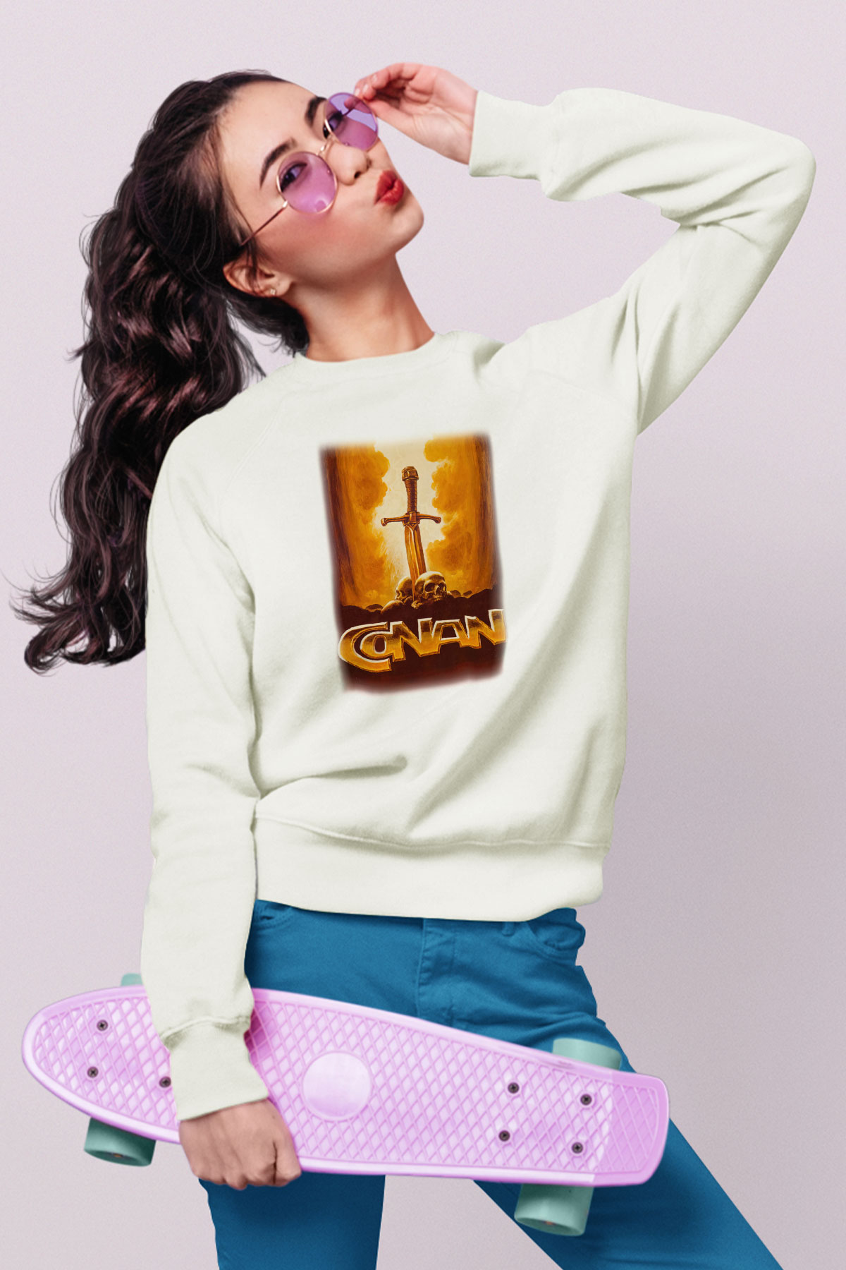 Conan the Barbarian Beyaz Unisex Sweatshirt