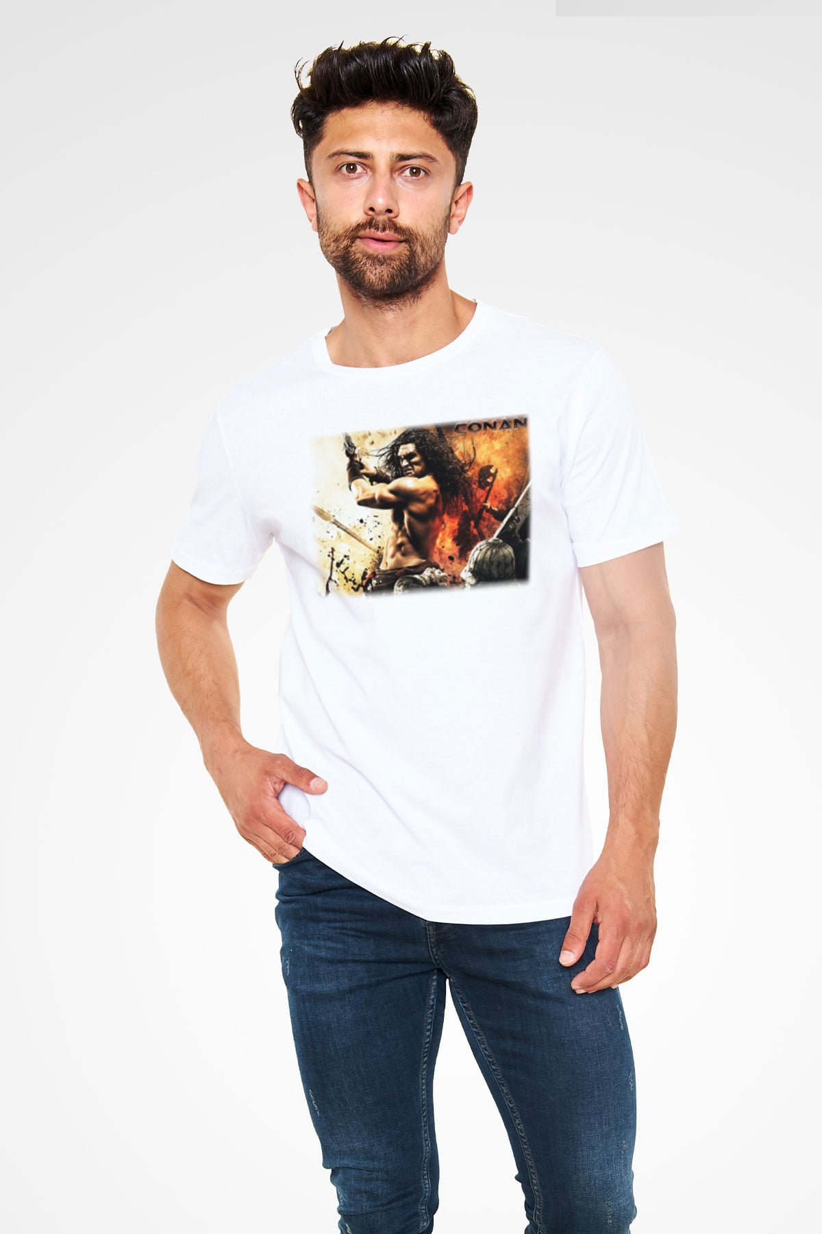 Conan the Barbarian Beyaz Unisex Tişört T-Shirt