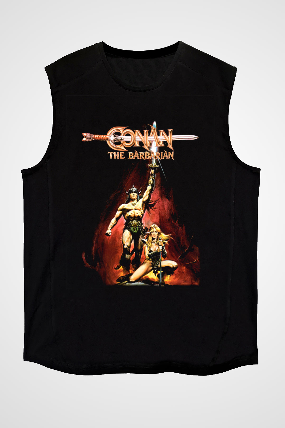 Conan The Barbarian Siyah Unisex Kolsuz Tişört