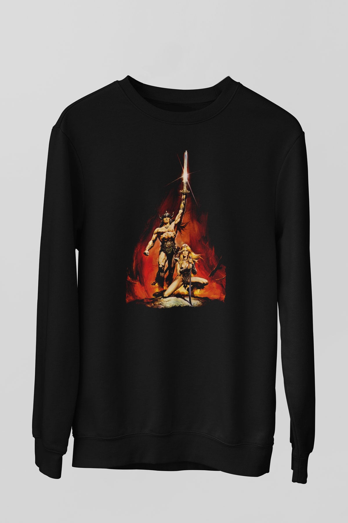 Conan the Barbarian Siyah Unisex Sweatshirt