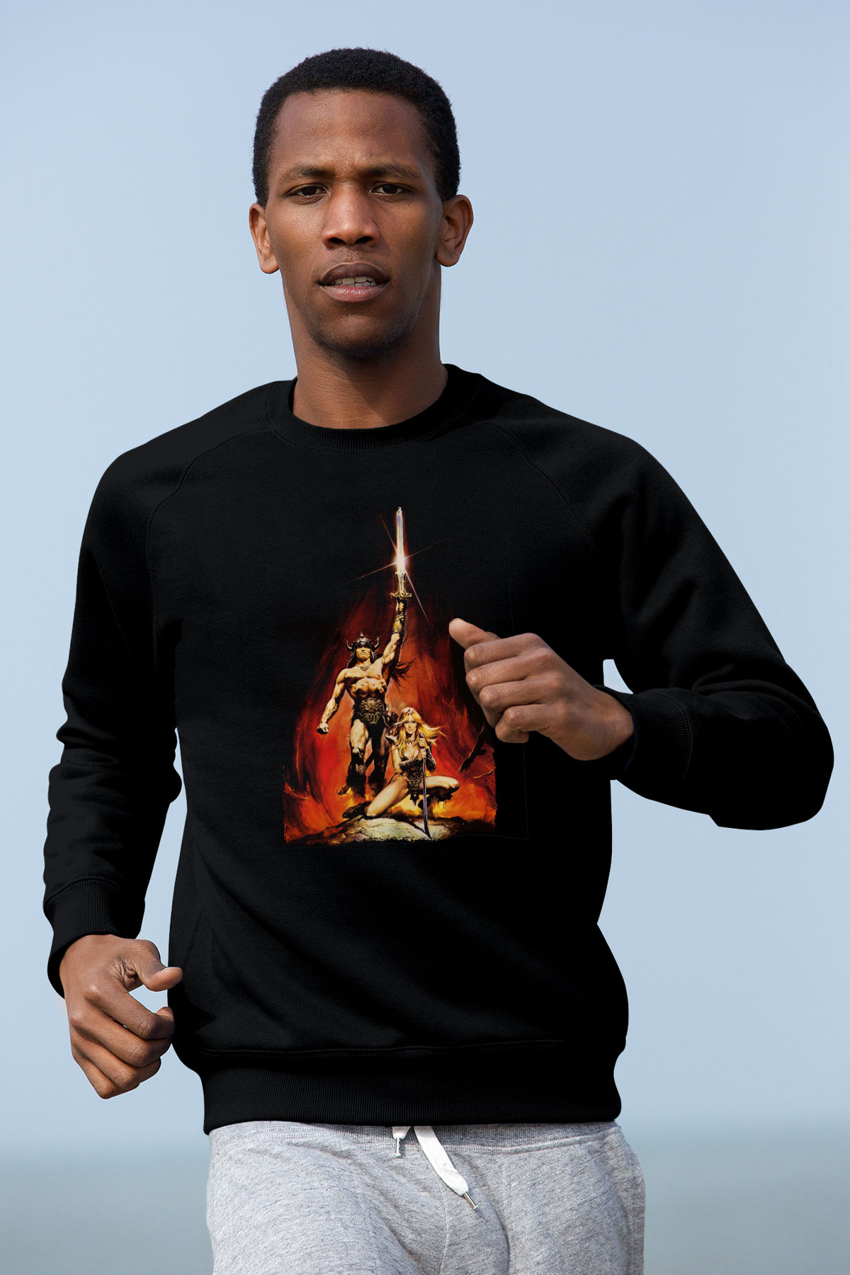 Conan the Barbarian Siyah Unisex Sweatshirt