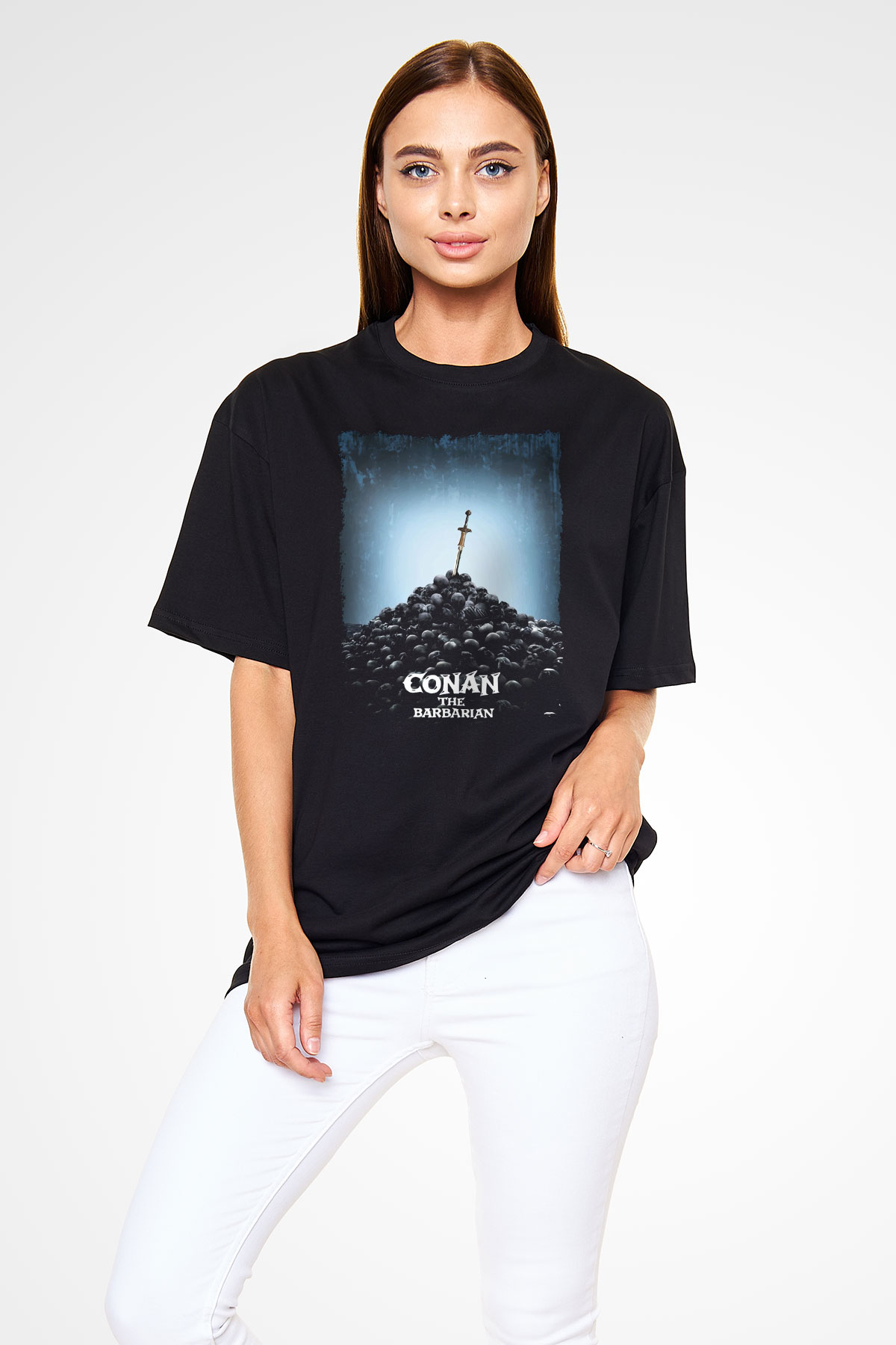 Conan the Barbarian Siyah Oversize Tişört Oversize T-shirt
