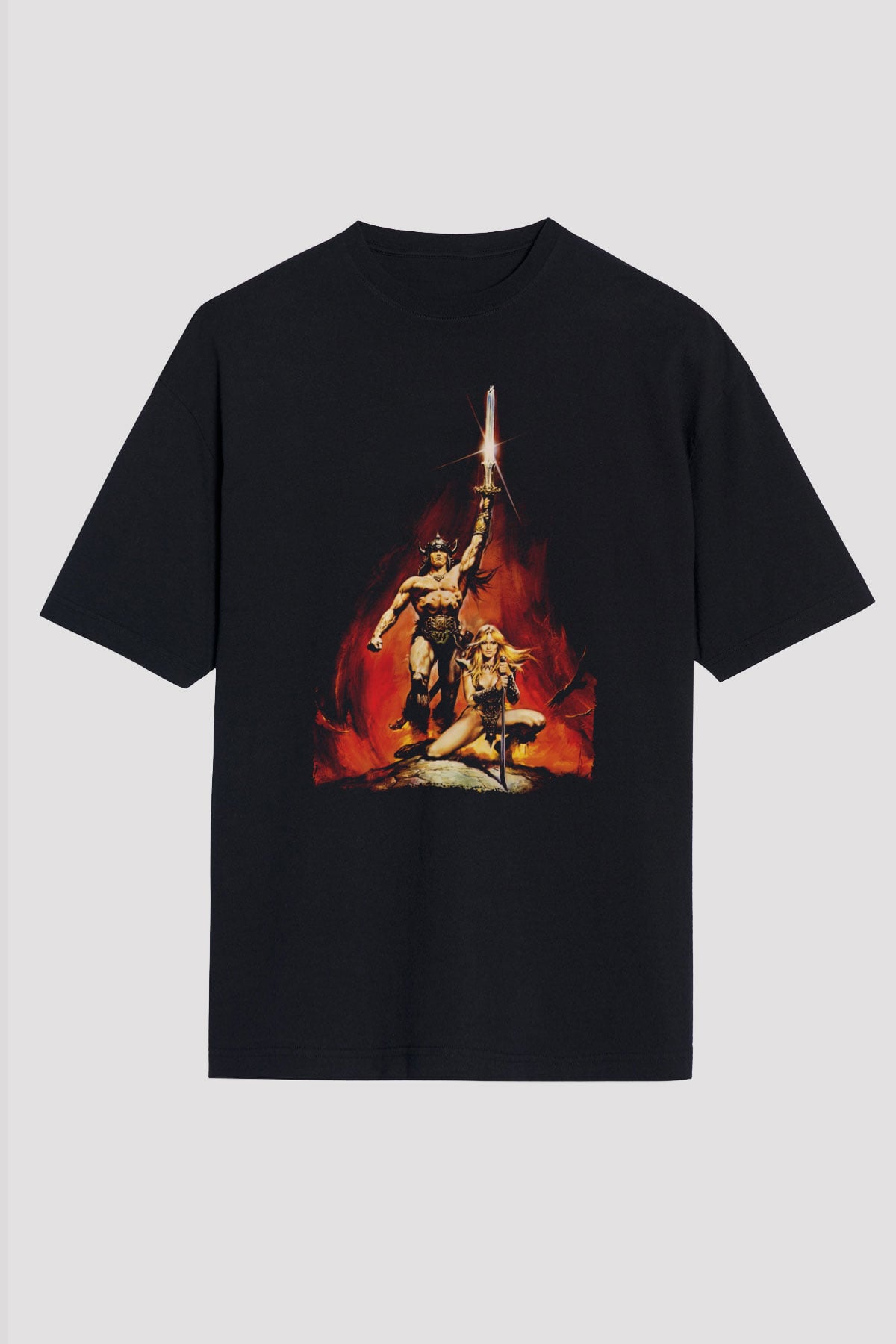 Conan the Barbarian Siyah Oversize Tişört Oversize T-shirt