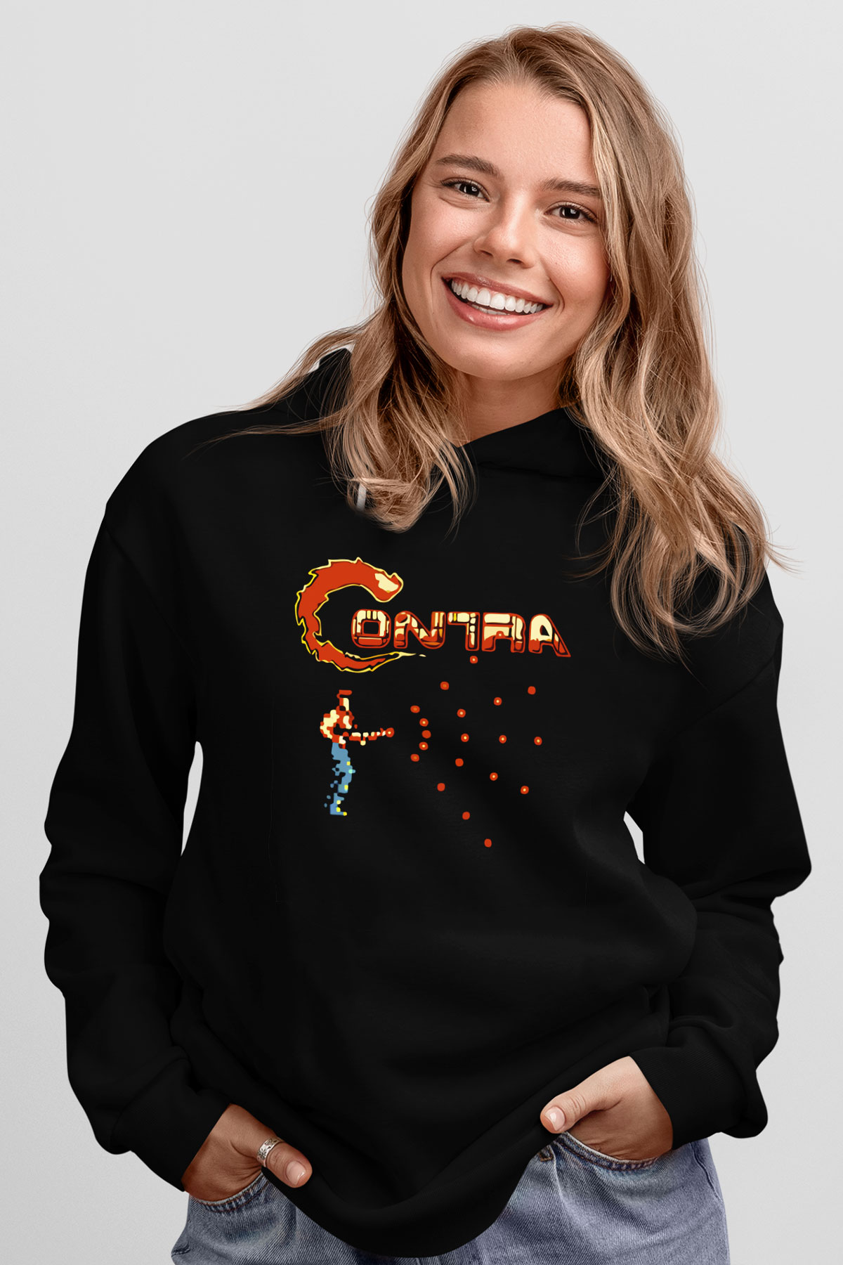 Contra Siyah Unisex Hoodie