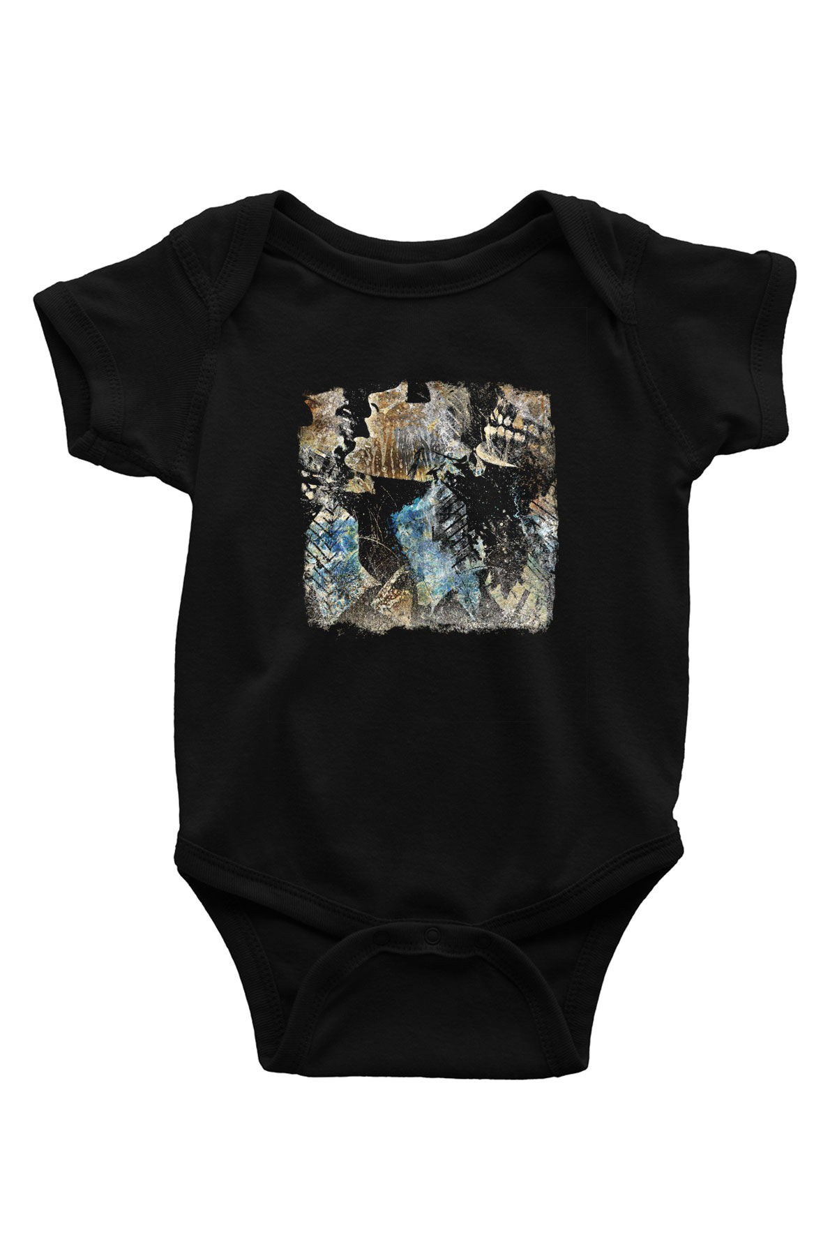 Converge Baskılı Unisex Siyah Bebek Body - Zıbın