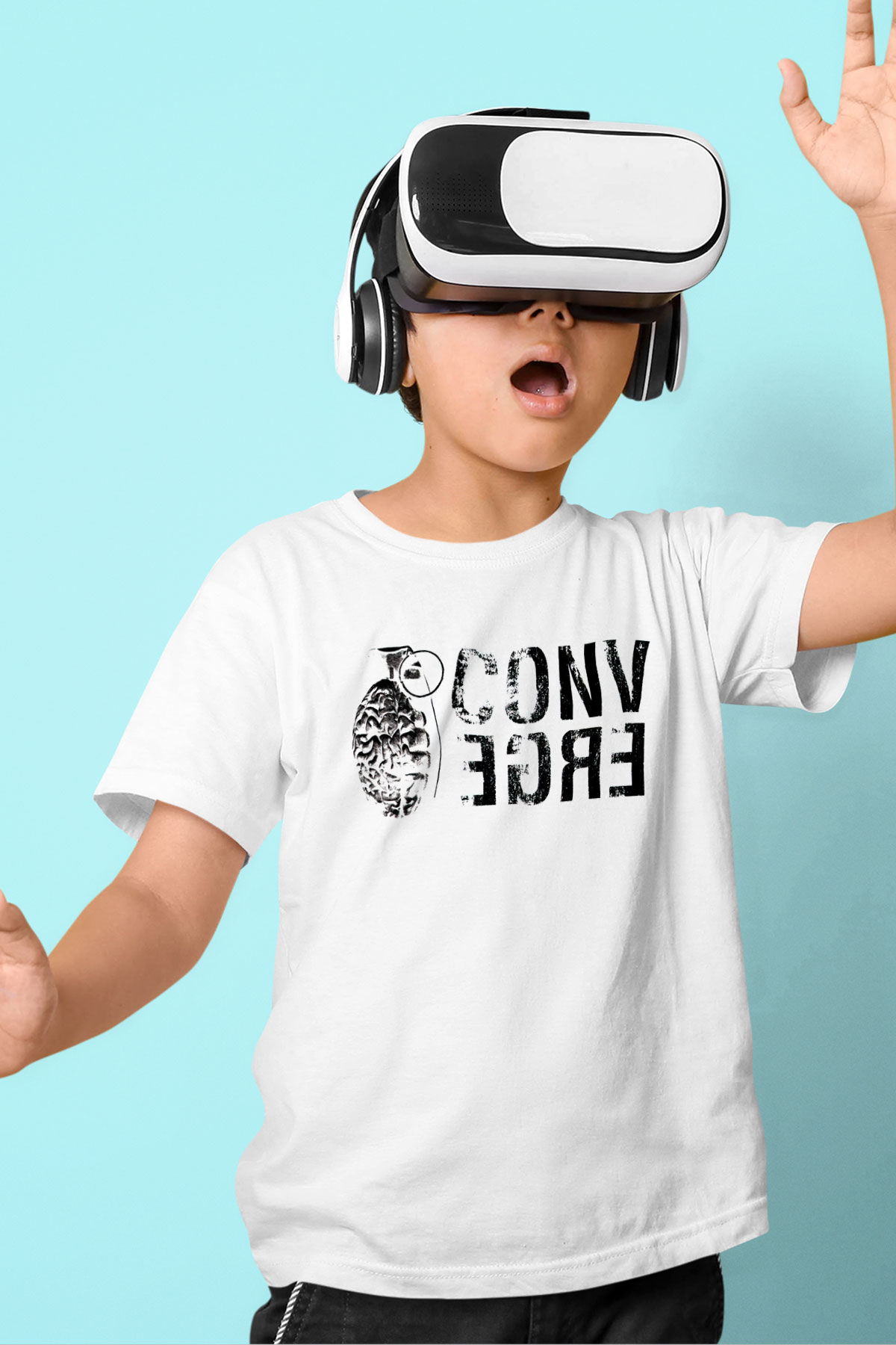 Converge Beyaz Unisex Çocuk Tişört