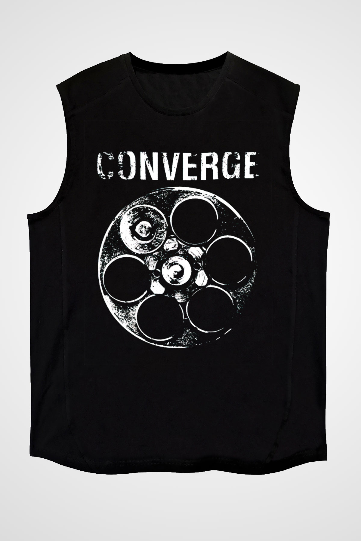 Converge Siyah Unisex Kolsuz Tişört