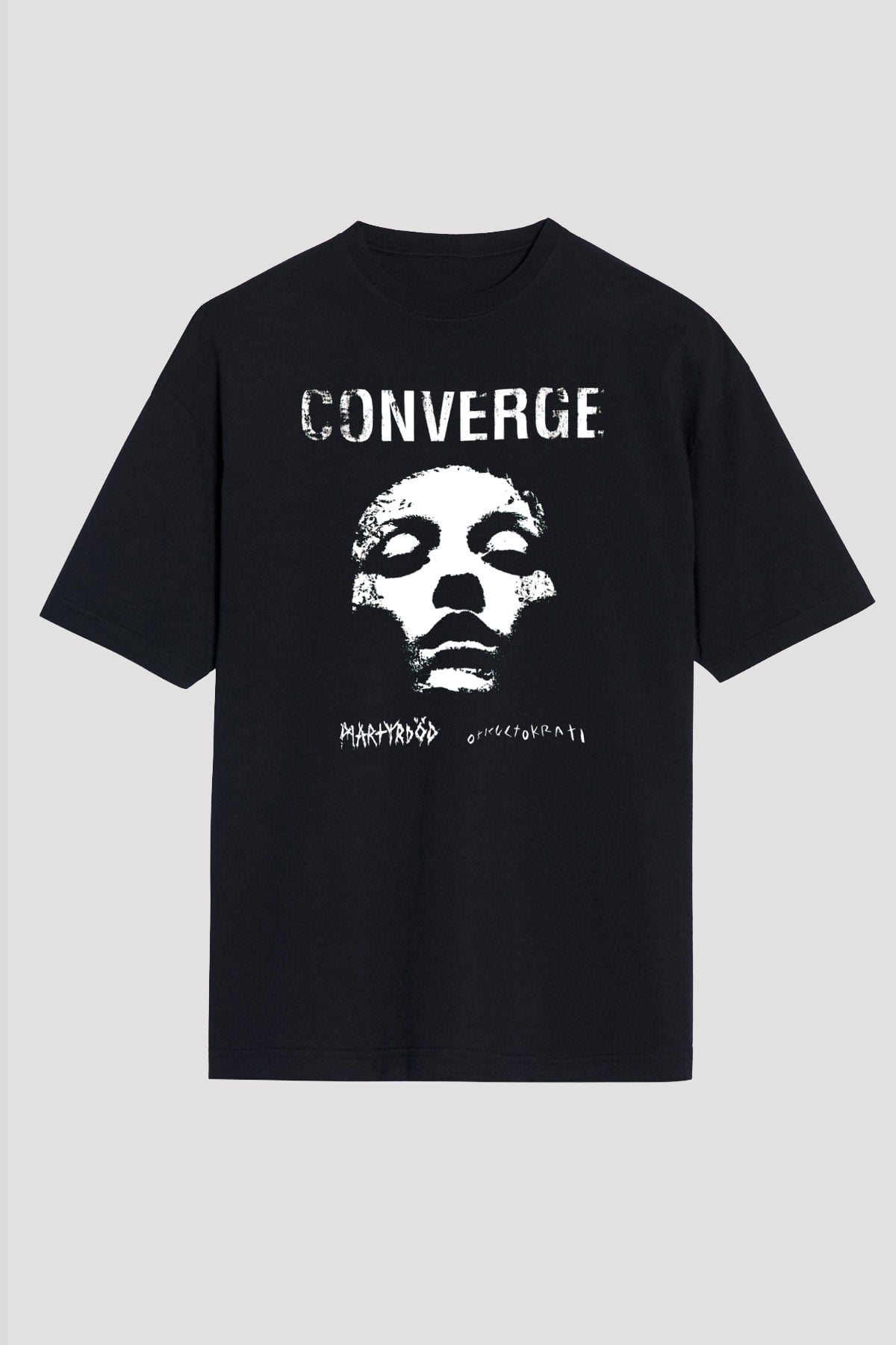 Converge Siyah Unisex Oversize Tişört T-Shirt