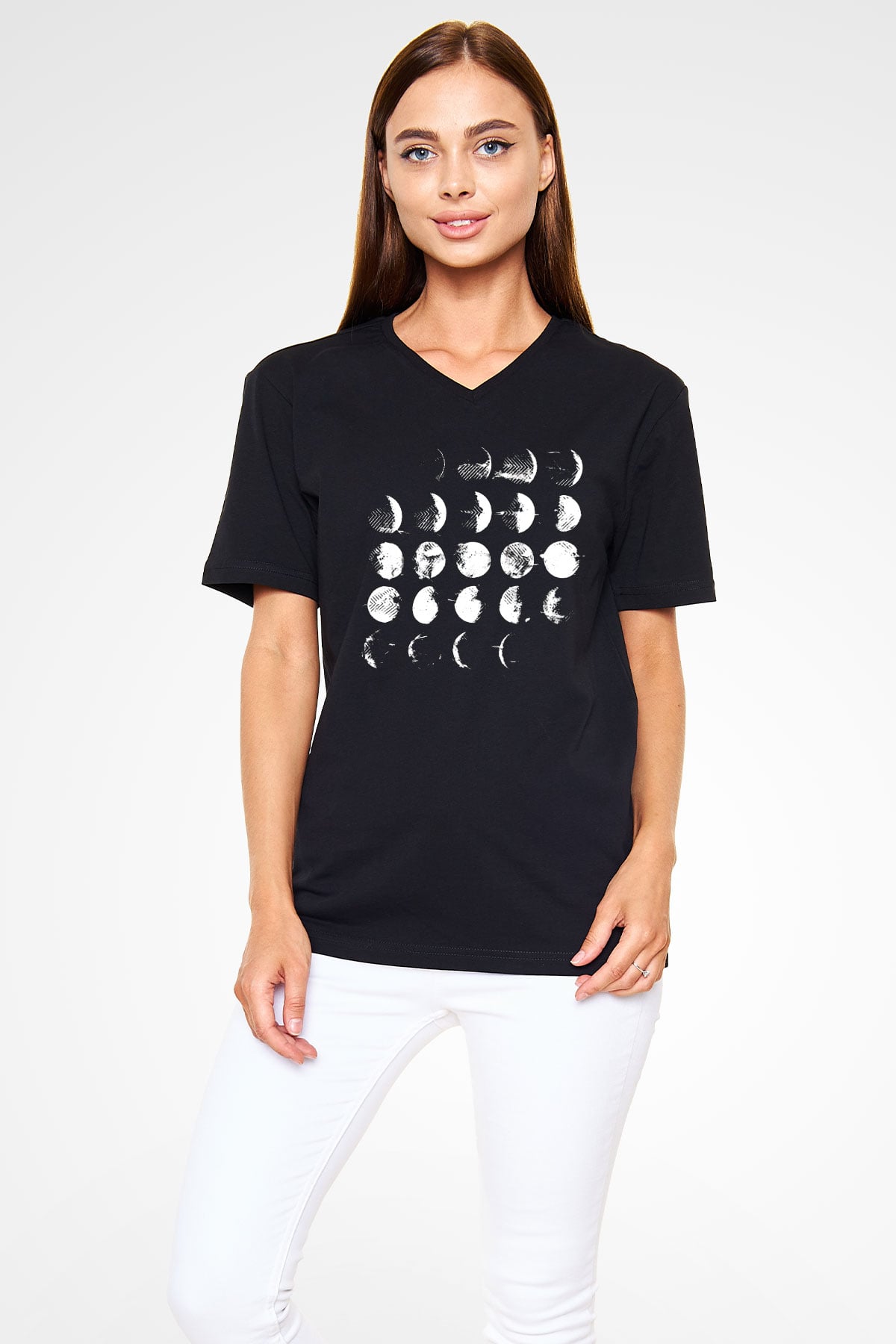 Converge Siyah Unisex V Yaka Tişört T-Shirt