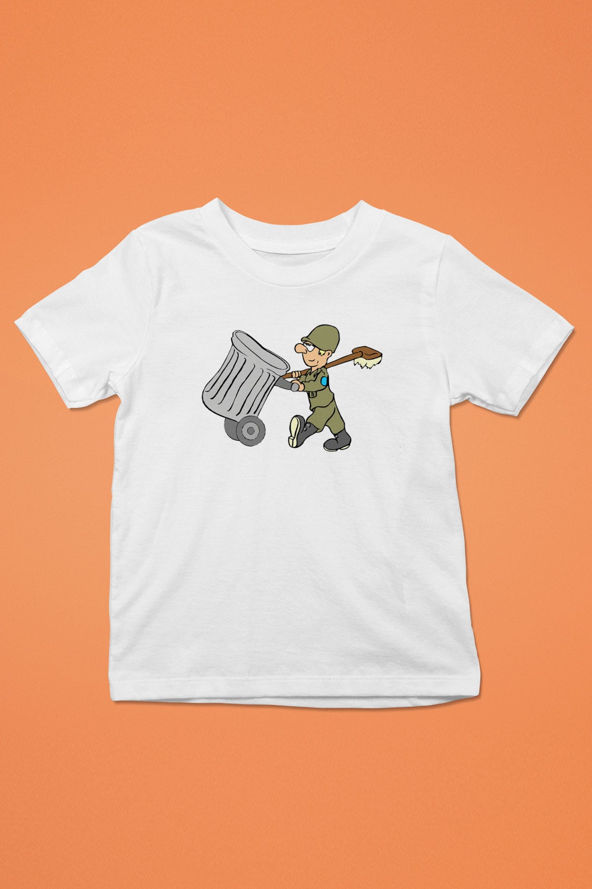 Çöpçü Beyaz Unisex Çocuk Tişört