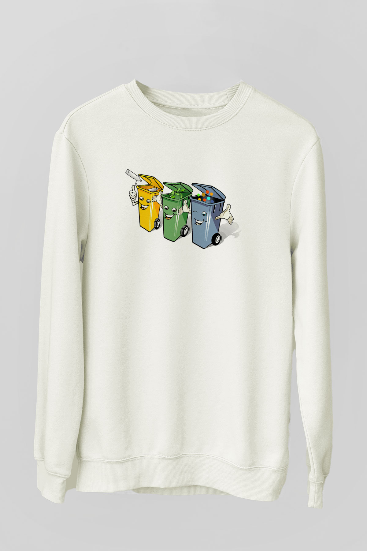 Çöpçü Beyaz Unisex Sweatshirt