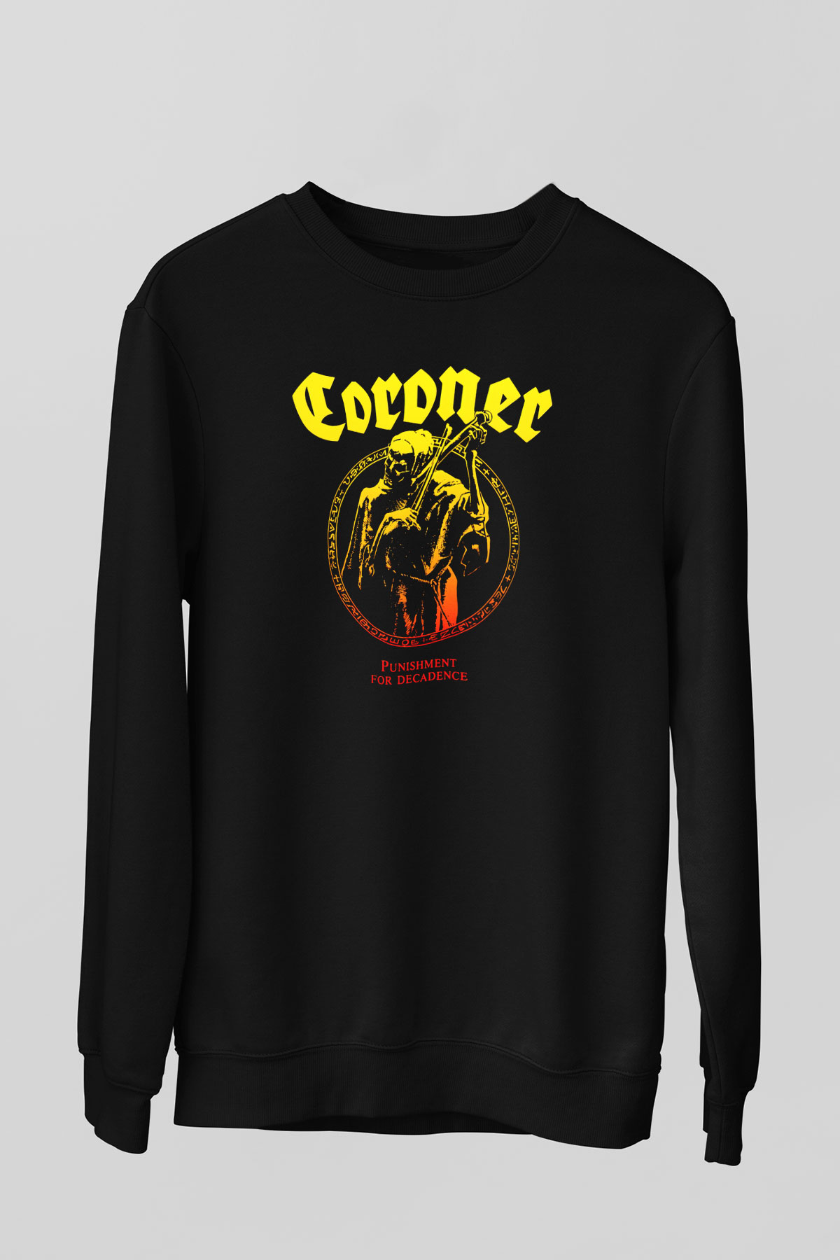 Coroner Siyah Unisex Sweatshirt