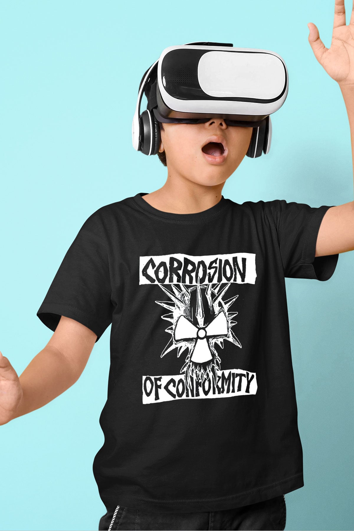 Corrosion of Conformity Baskılı Siyah Unisex Çocuk Tişört