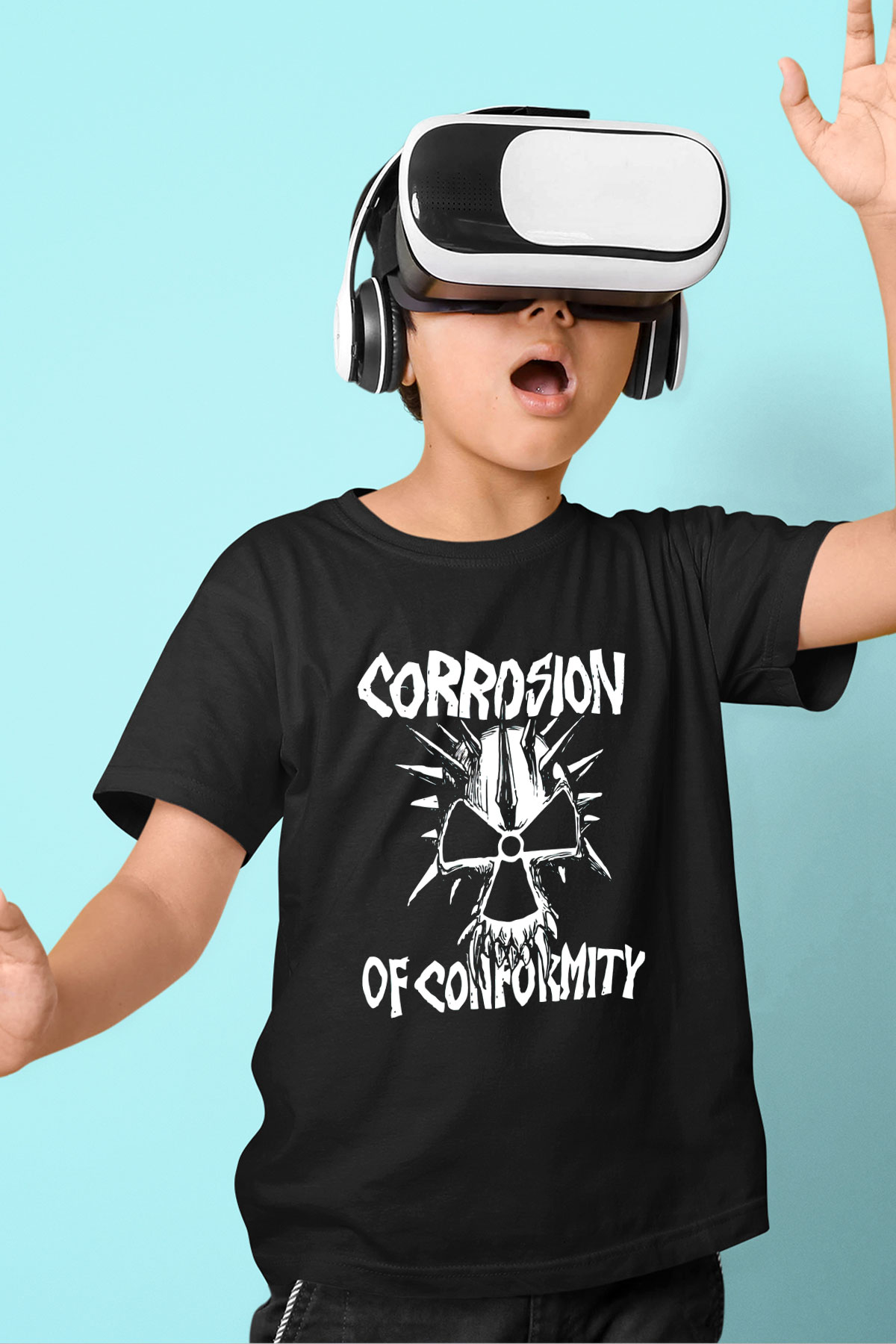 Corrosion of Conformity Baskılı Siyah Unisex Çocuk Tişört
