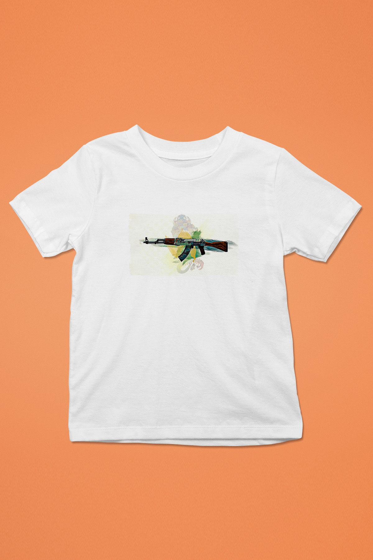 Counter Strike Baskılı Beyaz Unisex Beyaz Çocuk Tişört - Tshirt